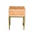 2020s Bone Inlay Orange Ikat Bedside For Sale - Image 5 of 5