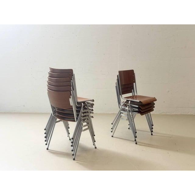 Vintage Stacking Chair with Chrome Frame, 1970s For Sale - Image 11 of 17
