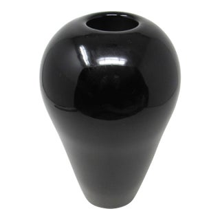 Hand-Blown Ebony Glass Vase by Steven Correia For Sale