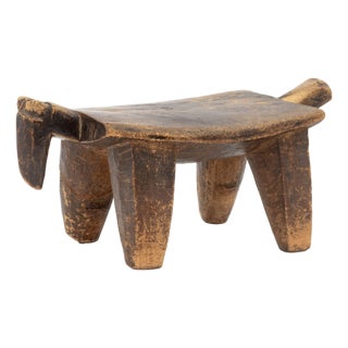 Lobi Burkino Faso Zoomorphic Carved Wood Stool For Sale