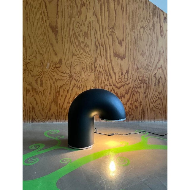 Tunnel table lamp by minilumi design in abs and aluminum, italy, 1973 the lamp was designed by the department of zonca in...