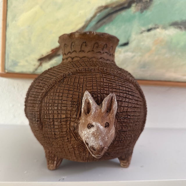 Ceramic Mid-Century Terracotta Studio Pottery Armadillo Effigy Vessel – Pre-Columbian Style For Sale - Image 7 of 8