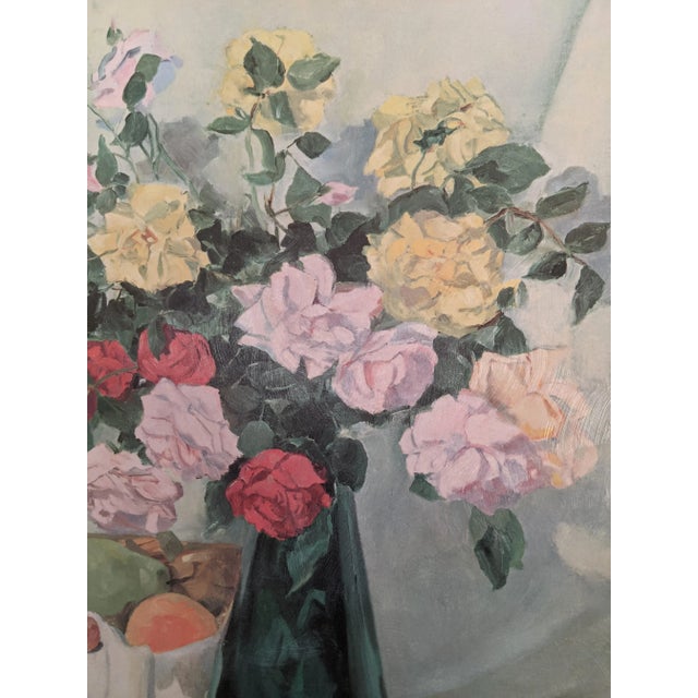 Vintage Still Life Botanical Flower Bouquet Framed Art Signed For Sale In Charlotte - Image 6 of 11