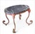 1880s American Cast Iron Side Table With Sahara Noir Marble Top For Sale - Image 4 of 6