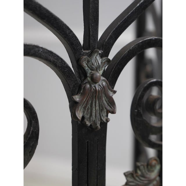 Maitland Smith Wrought Iron & Bronze Room Divider Screen For Sale In Philadelphia - Image 6 of 14