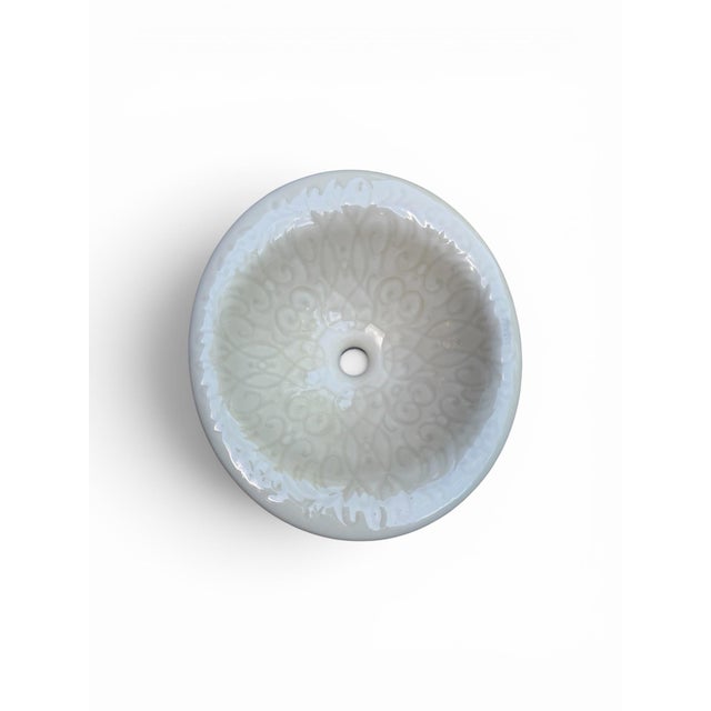 Pair of Kohler Artist Editions Embossed Oval Sinks For Sale - Image 10 of 11