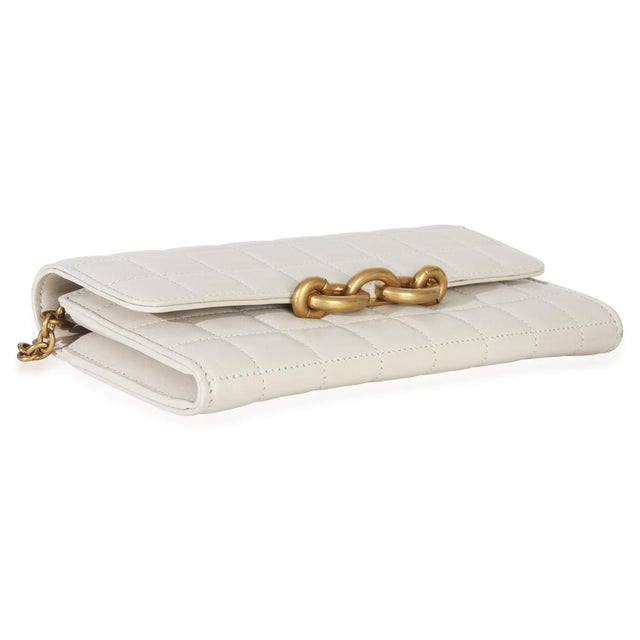 Crema Soft Calfskin Le Maillon Wallet On Chain For Sale In New York - Image 6 of 8