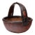 Antique Chinese Lacquered Market Basket, Early 20th Century For Sale
