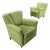 Vintage Green Armchairs, 1950s, Set of 2 For Sale