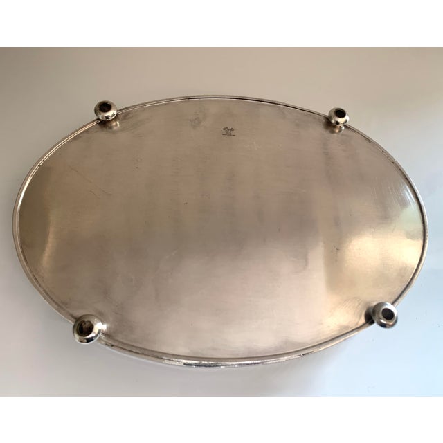 Metal Early 1900s Barker-Ellis Oval Silver-Plated Gallery Tray For Sale - Image 7 of 8