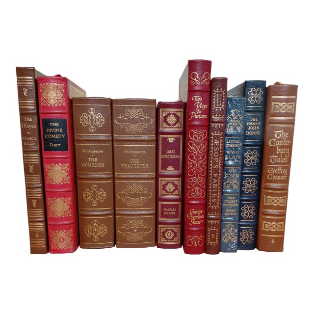 1980s Easton Press Leather Bound Books Set of 10 For Sale
