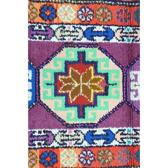 Textile 1960s Vintage Turkish Handknotted Runner Rug - 31"x128" For Sale - Image 7 of 11