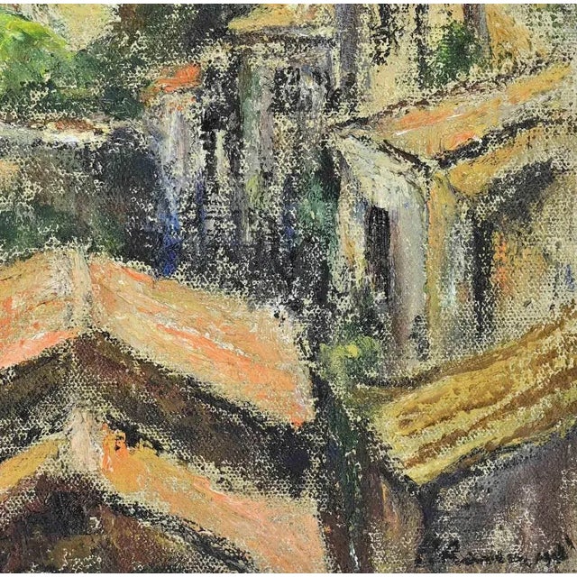 Oil on canvas realized by Pino Romanò (1934) in 1990s. Hand signed. Titled on rear. Very good condition. This piece is...