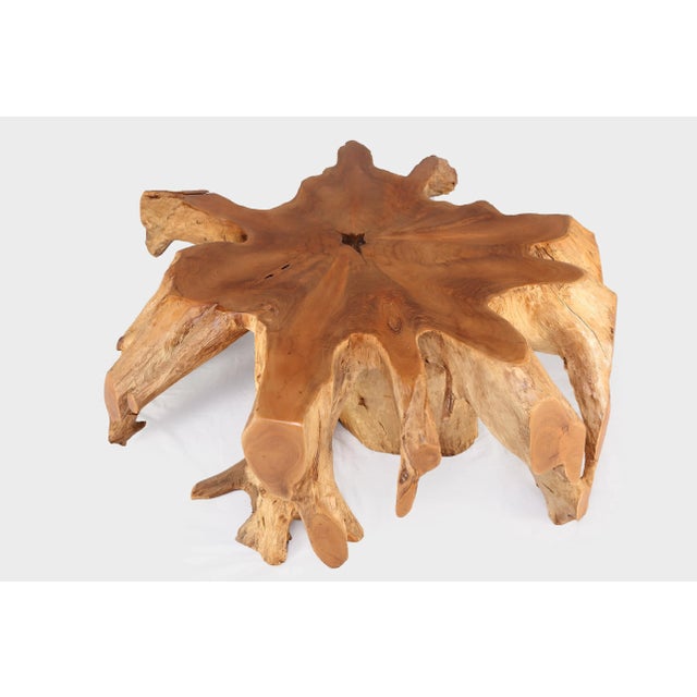 Inspired by the beauty of natural root form, this organic teak coffee table is handcrafted from one piece of salvaged teak...