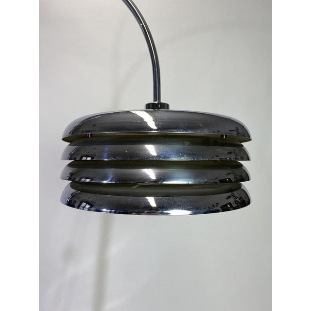 Chrome Floor Lamp by Tamás Borsfay for Hungarian Craftsmanship Company, 1970s For Sale - Image 3 of 6