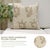Olive Fabdivine Bankebihari Handmade Block Print Pillow Cover Linen Blend Floral Decorative 24x24inch Cushion Cover For Sale - Image 8 of 9