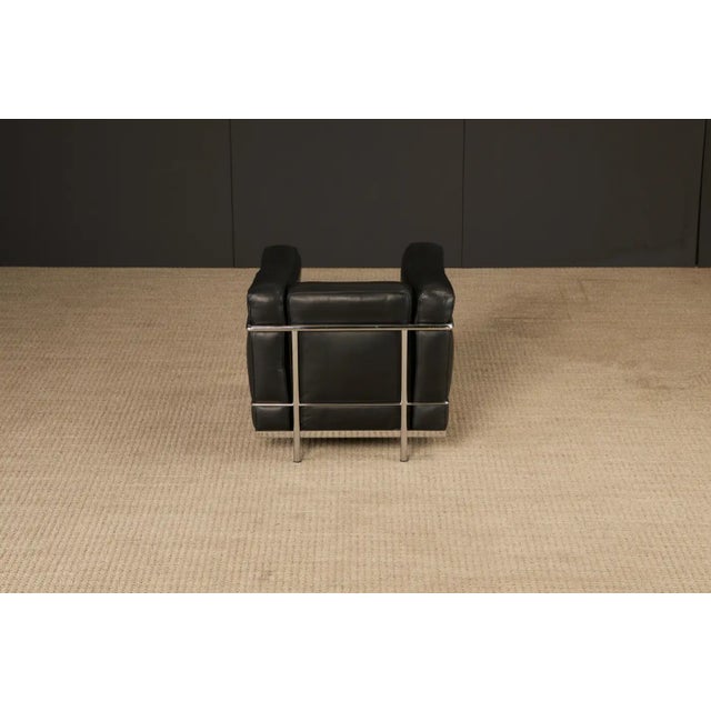 Early Year 'Lc2' Leather Club Chair by Le Corbusier for Cassina, C 1980s, Signed For Sale - Image 16 of 18