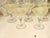 Set of 5 Vintage Dorothy Thorpe martini/ cocktail glasses. Yellow satin, frosted finish with clear stems. Mid-century modern.