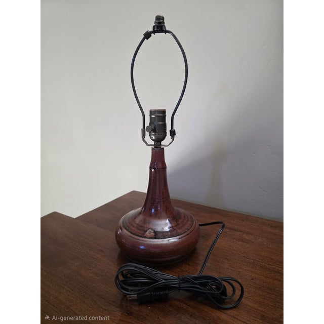 Unique Vintage French Stoneware Studio Pottery Lamp purchased and shipped from France in 2024 for a cabin. Ended up not...