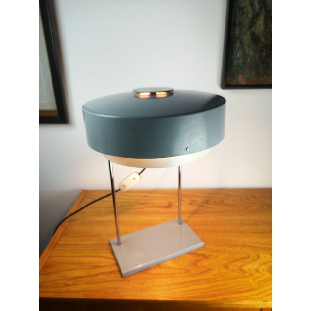 Industrial Gray Table Lamp, 1980s For Sale - Image 4 of 8