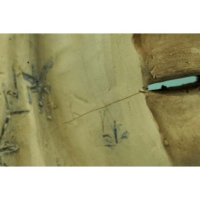 Art Deco Ceramic Wall Mask of Commoner with Vase by Merlone for Tanagra, Rome, Italy, 1940s For Sale - Image 16 of 18