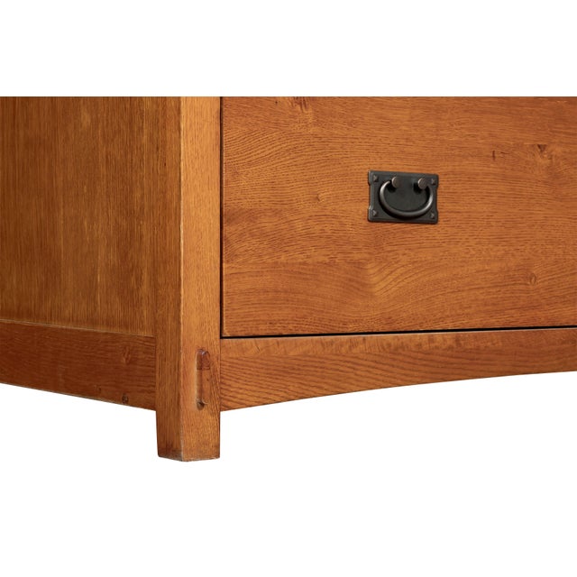 2020s Mission Oak 2 Drawer Lateral File Cabinet - Michael's Cherry Stain For Sale - Image 5 of 11