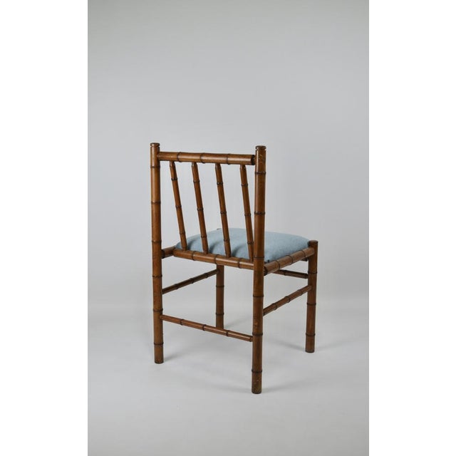 Wooden Chair in Faux Bamboo, France, 1970s For Sale - Image 15 of 16