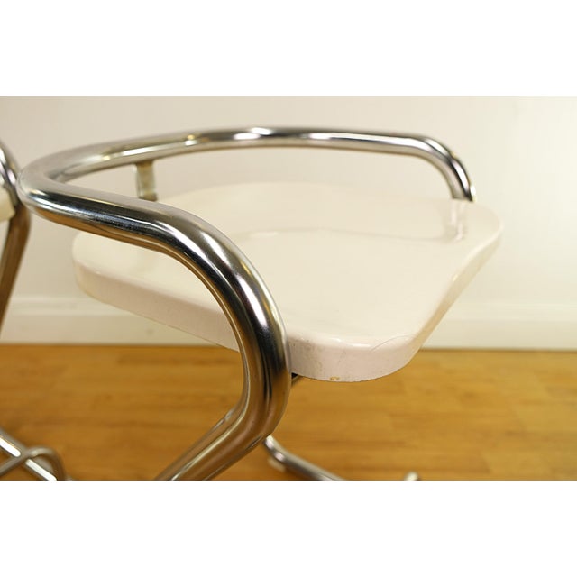 1970s Vintage Bar Stools attributed to Börge Lindau and Bo Lindekrantz, Sweden, 1970s, Set of 2 For Sale - Image 5 of 6