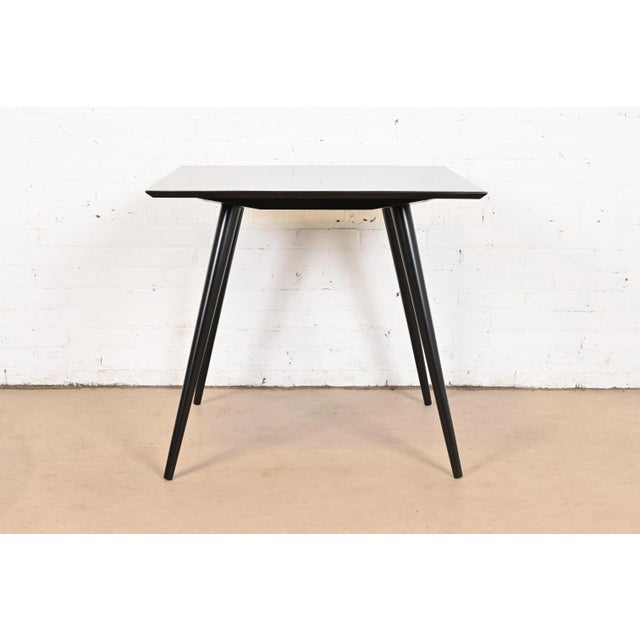 Planner Group Paul McCobb Planner Group Black Lacquered Dining or Game Table, Newly Refinished For Sale - Image 4 of 10