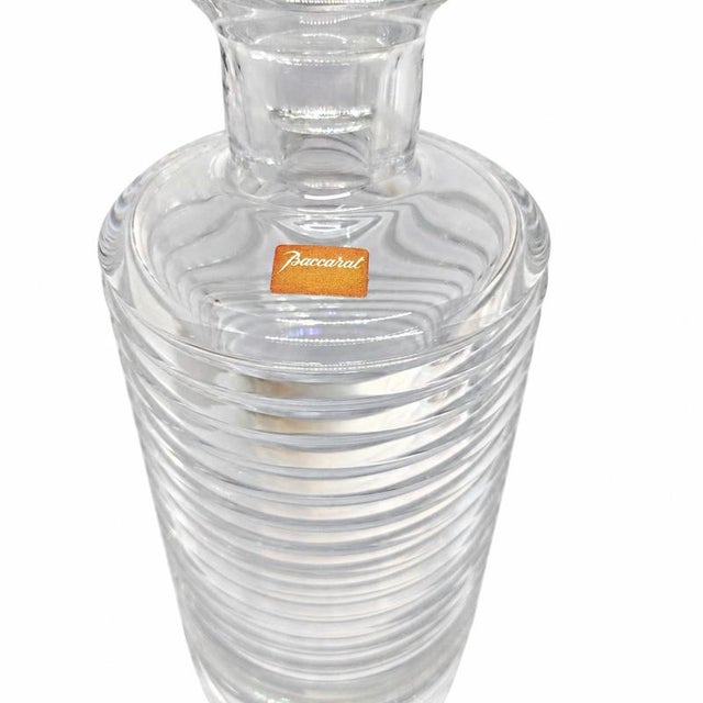 Glass Crystal Whisky Bottle and Glasses from Baccarat, Set of 6 For Sale - Image 7 of 9