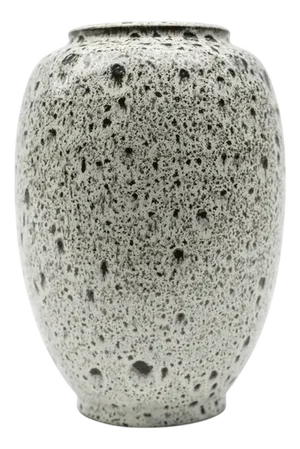 White & Black Studio Ceramic Vase by Wilhelm & Elly Kuch, 1960s, Germany