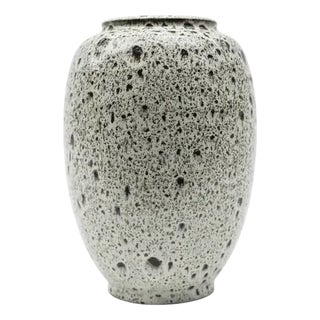 White & Black Studio Ceramic Vase by Wilhelm & Elly Kuch, Germany, 1960s For Sale