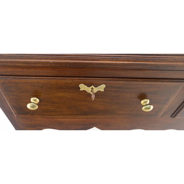 Brown Virginia Galleries Henkel Harris Mahogany Double Drawer Buffet Short Sideboard For Sale - Image 8 of 12