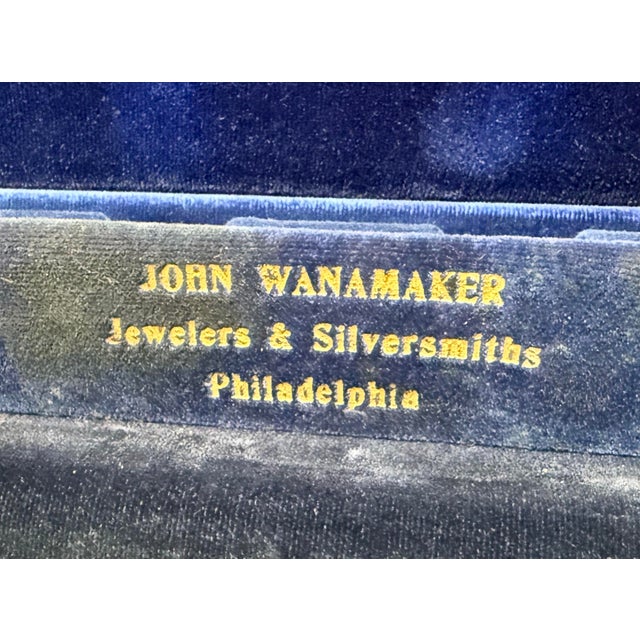 Wood Large Antique J Wanamaker 1800's Wood Brass Flatware Silverware Box Display Case For Sale - Image 7 of 14