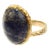 Vintage Erwin Pearl Asymmetrical Modernist 18 Karat Gold and Lapis Lazuli Cocktail Ring Size 8 For Sale