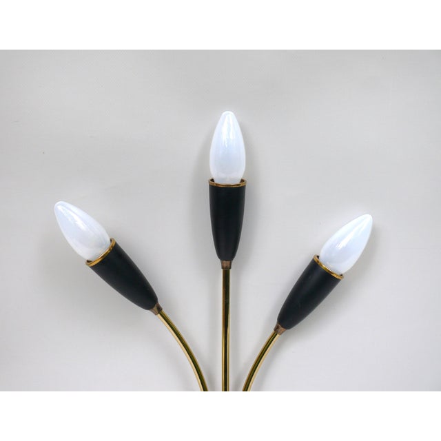 Metal Vintage Wall Light in Brass, 1950s For Sale - Image 7 of 18