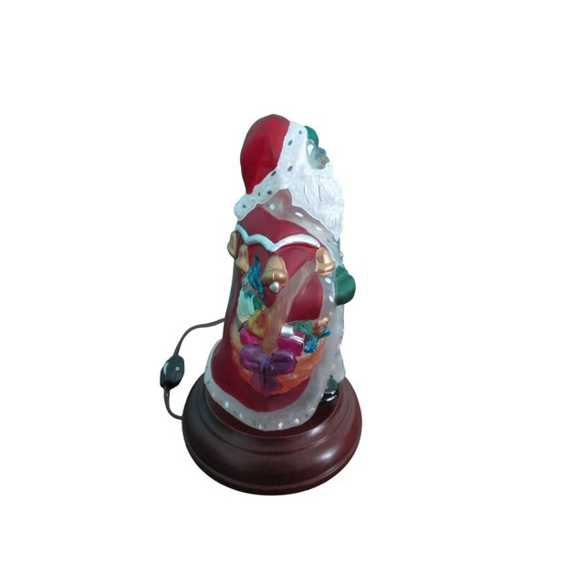 Glass Vintage Old World Christmas Yuletide Santa Lamp 1997 Retired Works For Sale - Image 7 of 11