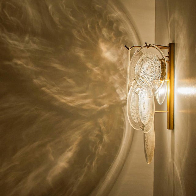 Glass Disc Wall Lights attributed to Vistosi, Italy, 1960s, Set of 2 For Sale - Image 15 of 16