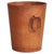 Paper Basket in Patinated Saddle Leather and Brass attributed to Carl Auböck, 1950s For Sale - Image 11 of 11
