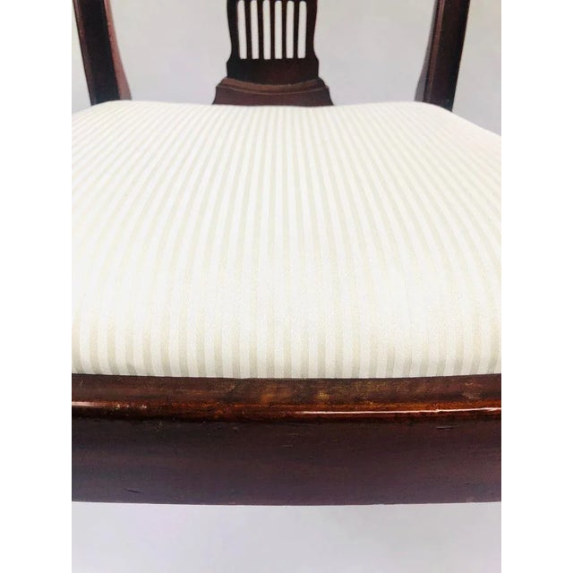 Wood Set of Antique Mahogany Carved Side or Desk Chairs For Sale - Image 7 of 9