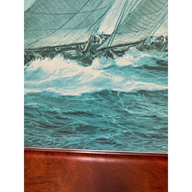 1950s Johannes Holst Sailboat in Wind Original Artwork, Signed Circa 1959 For Sale - Image 5 of 12