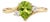 Peridot Pear Shape Ring in 18k Gold Plated | Green Gemstone Toi Et Moi Inspired Ring Us 7 For Sale