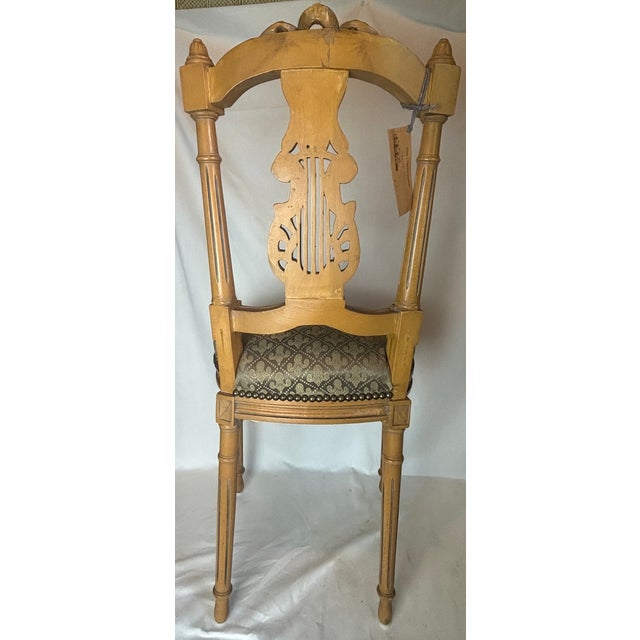 Wood Late 20th Century Petite Music Chair For Sale - Image 7 of 7