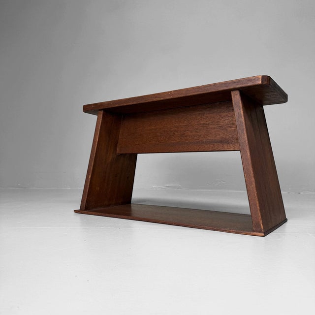 Mid-Century Modern Vintage Wooden Fumidai Step Stool, Japan, 1950s For Sale - Image 3 of 10