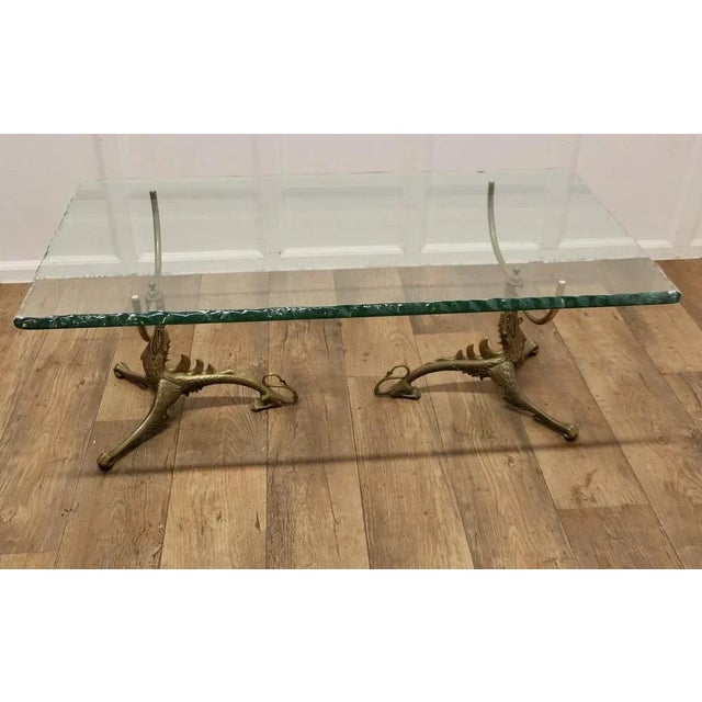 Mid-Century Brass and Glass Coffee Table, 1960s For Sale - Image 10 of 13