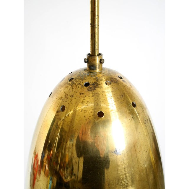 Mid-Century Modern Brass Height-Adjustable Pendant Lamp, 1950s For Sale - Image 9 of 18
