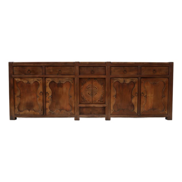 Rustic 17th Century Elm Sideboard For Sale