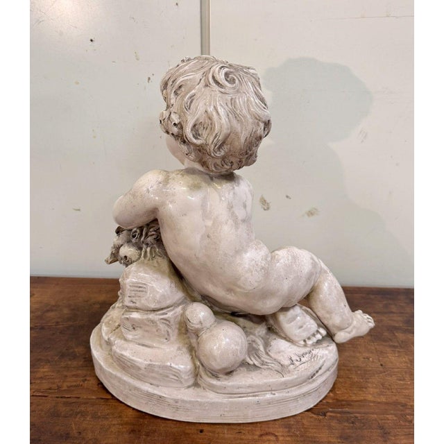 19th Century Lebrun, Putti in Glazed Terracotta, 1800s, Ceramic For Sale - Image 5 of 10