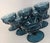 Late 20th Century Vintage Aquamarine Honeycomb Champagne Coupes- Set of Six For Sale - Image 5 of 13