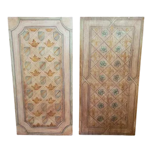 Early 20c Hand Painted Medium Sized Ceiling or Wall Panels by Nena Claiborne